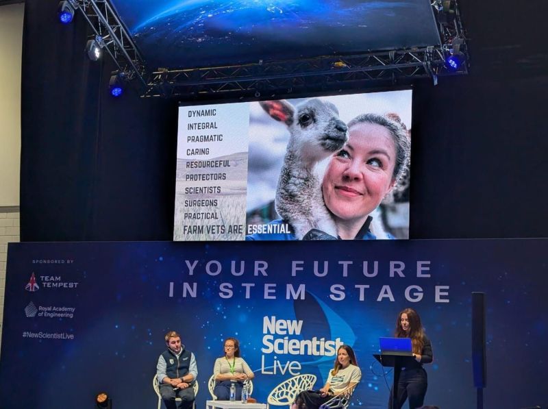 Dr Ami Sawran on the Your Future in STEM stage at New Scientist Live